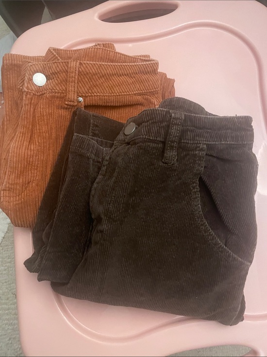 SHEIN Pants - SHEIN Corduroy Pants Duo in Rust and Dark Brown SzM